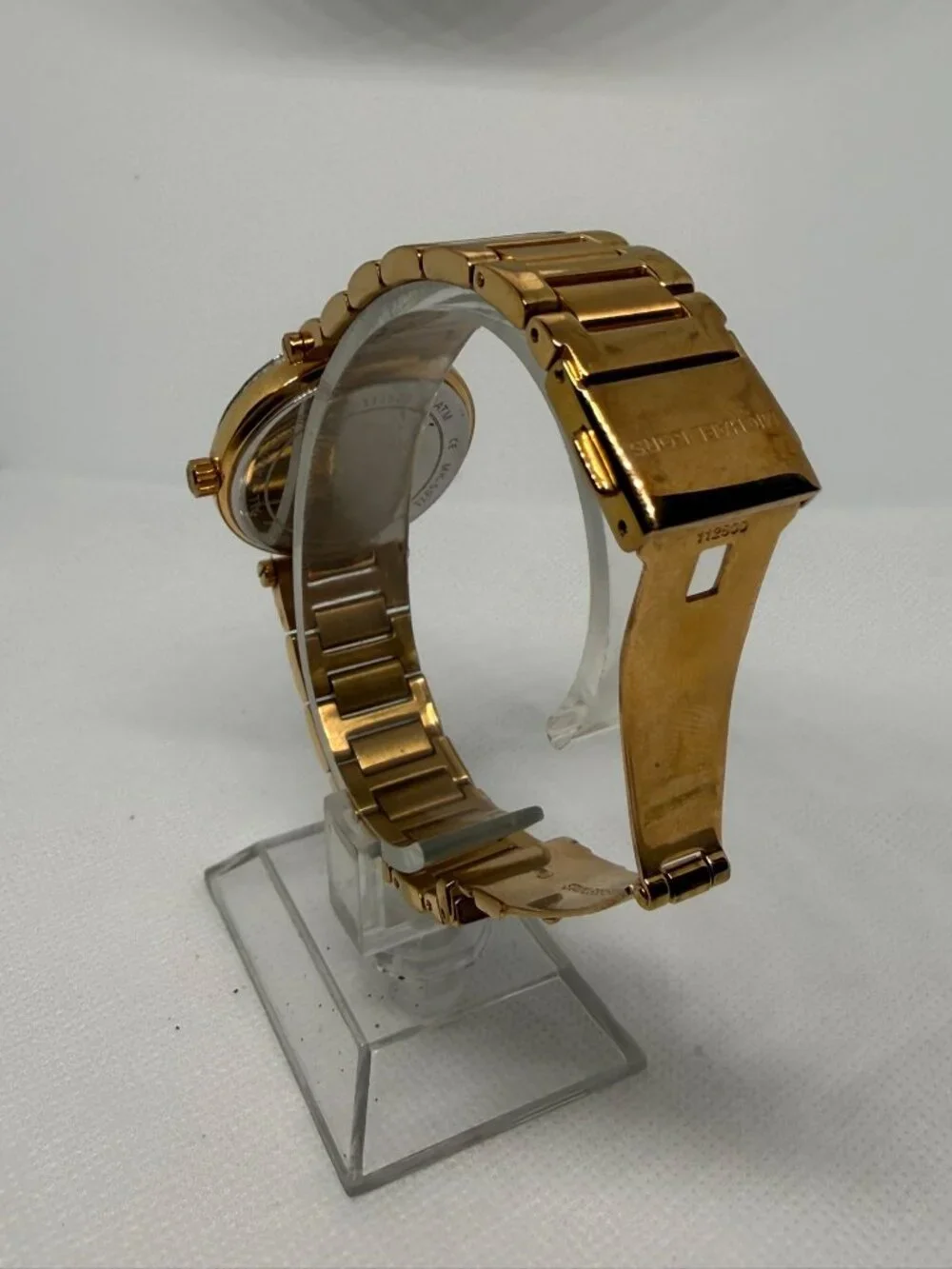 Michael Kors Skylar MK5971 Women Gold Baguette Crystal Roman Numeral 33MM Watch